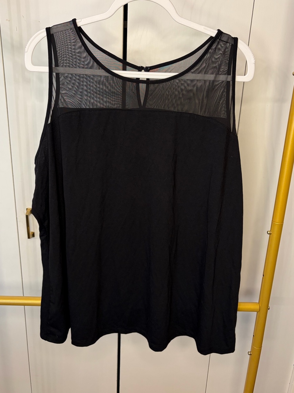 Black Mesh Tank Top